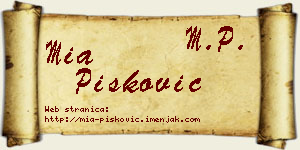 Mia Pisković vizit kartica